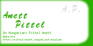 anett pittel business card